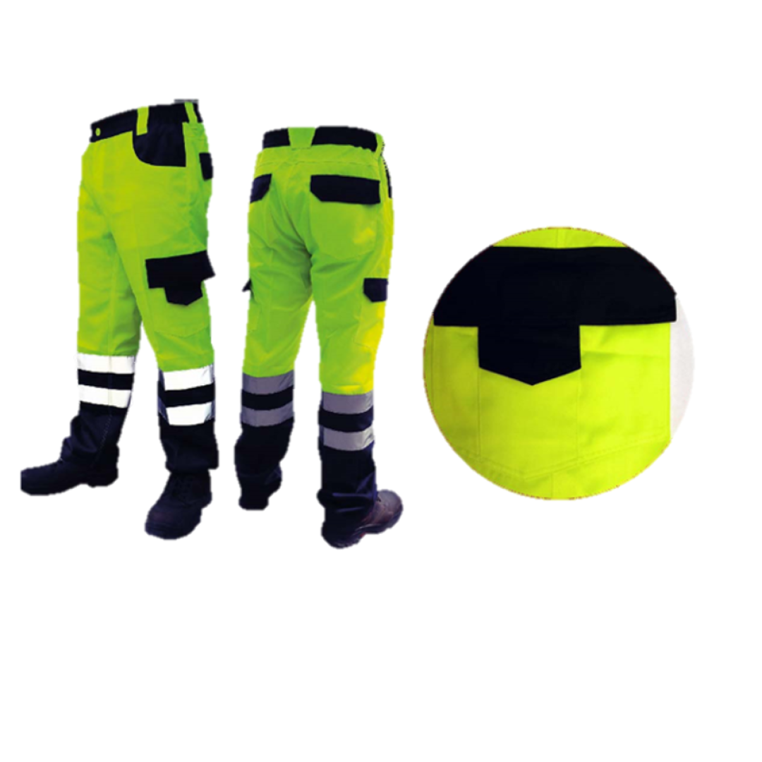 PANTALON BICOLOR CARGO FLUOR