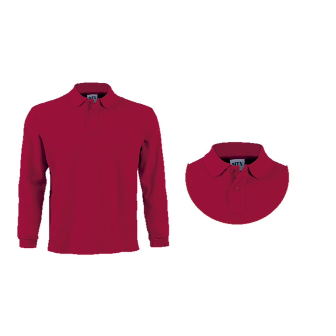 POLERA PIQUE MANGA LARGA 60-40