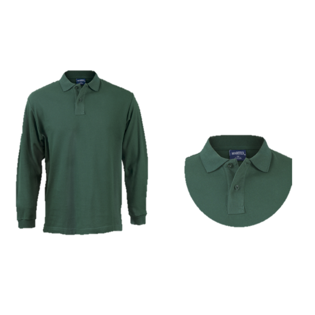 POLERA PIQUE MANGA LARGA HOMBRE 80-20