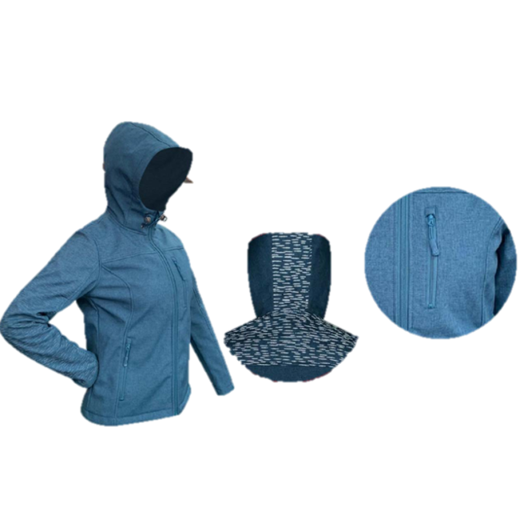 SOFSHELL MECANICAL MELANGE REFLECTANTE MUJER